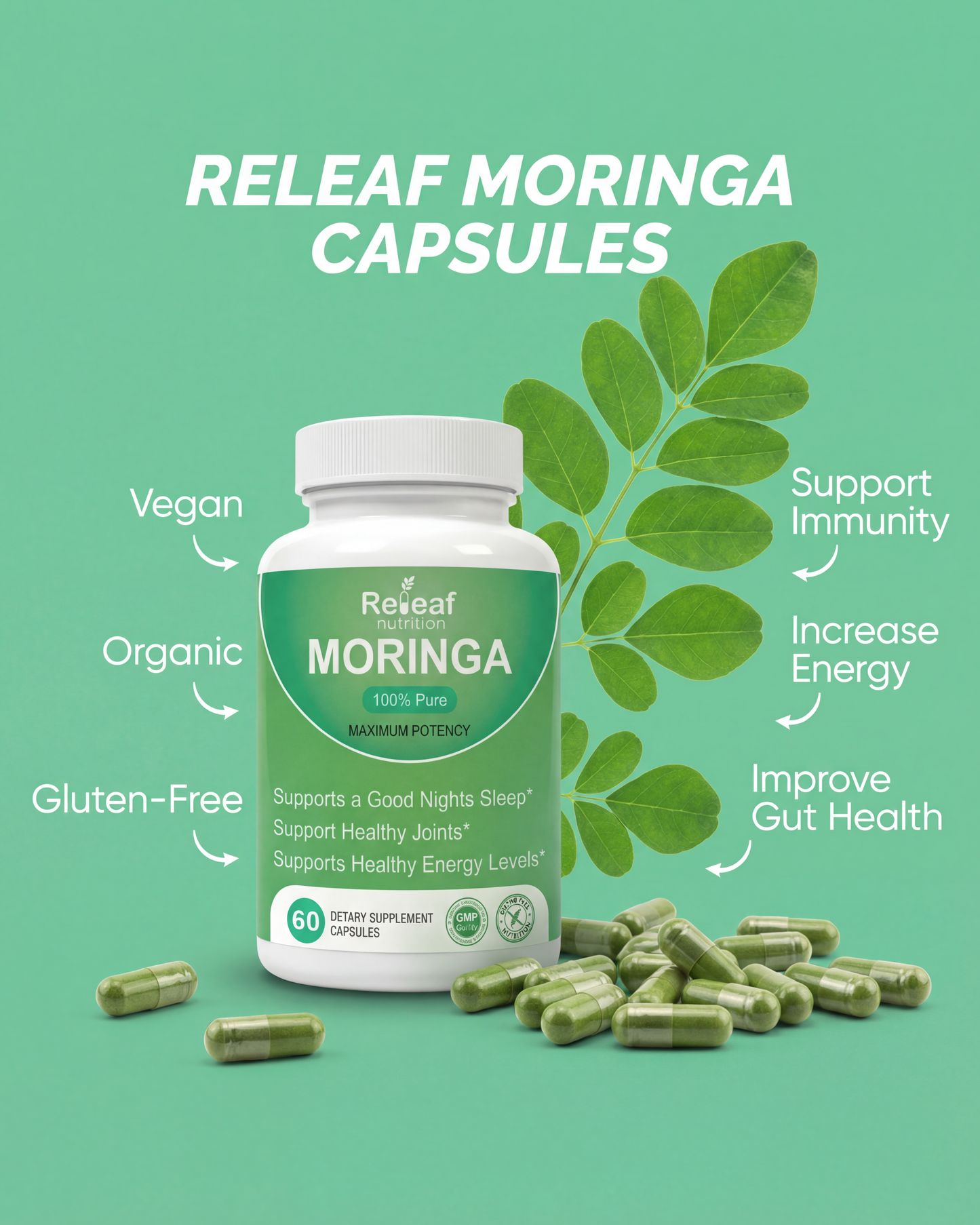 Releaf Nutrition Moringa Capsules